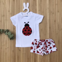 Conjunto baño mariquitas niño